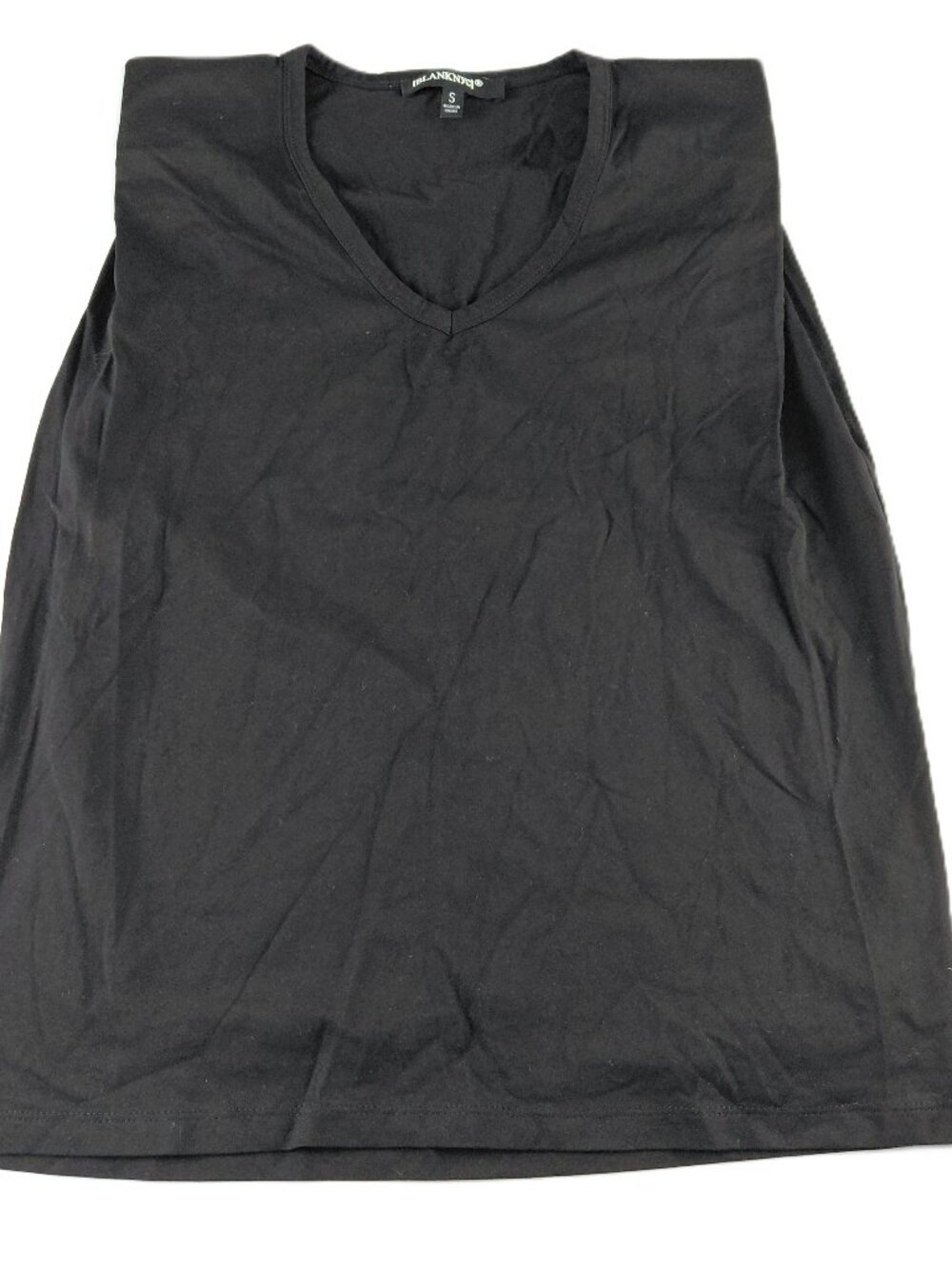 Blank NYC Might Be Right V-Neck Muscle Tank Top Women's S Black Shoulder Pads